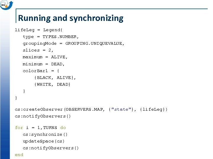 Running and synchronizing life. Leg = Legend{ type = TYPES. NUMBER, grouping. Mode =