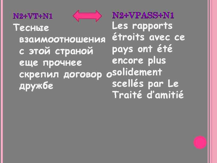 Les rapports Тесные взаимоотношения étroits avec ce pays ont été с этой страной encore