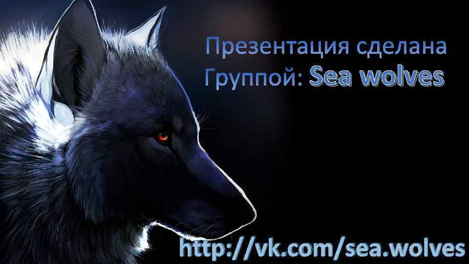 Sea wolves http: //vk. com/sea. wolves 