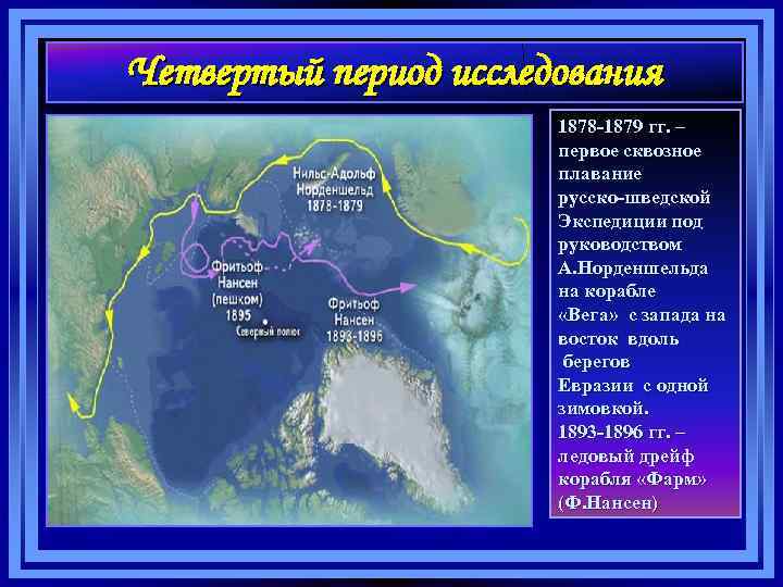 Четвертый период исследования 1878 -1879 гг. – первое сквозное плавание русско-шведской Экспедиции под руководством