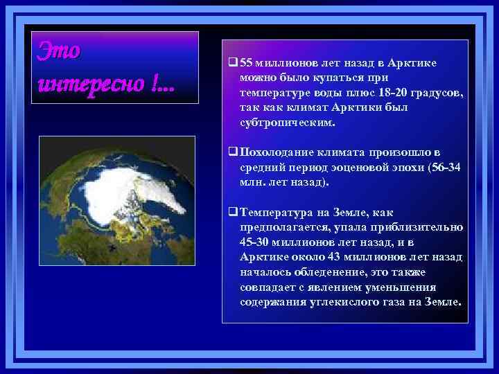 Это интересно !. . . q 55 миллионов лет назад в Арктике можно было