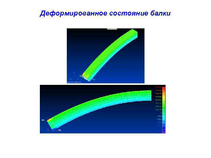 Деформированное состояние балки 