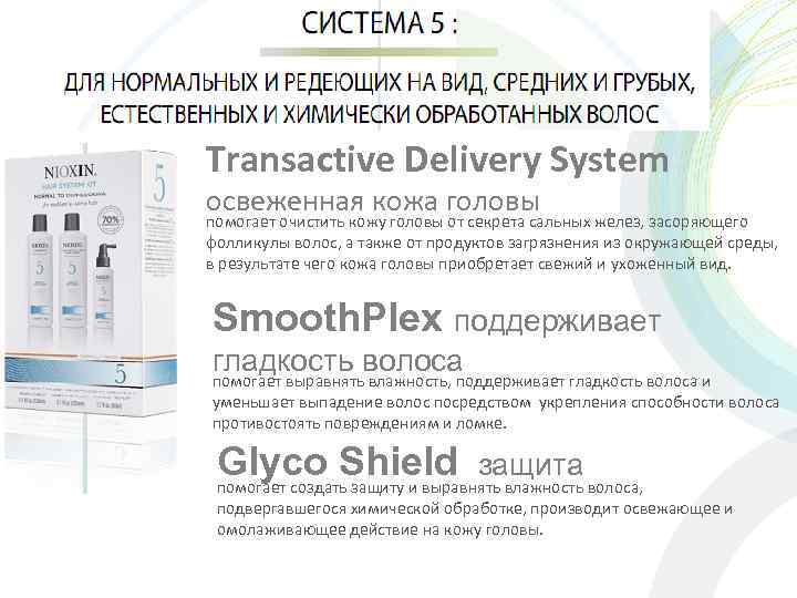 Transactive Delivery System освеженная кожа головы помогает очистить кожу головы от секрета сальных желез,