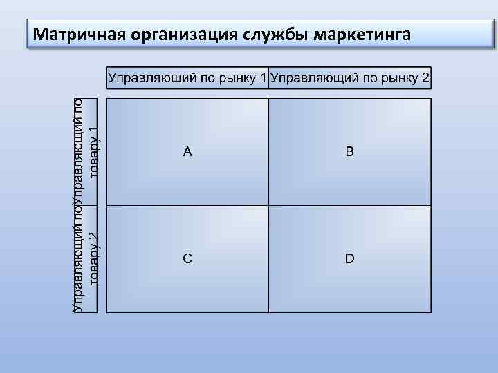Матричная организация службы маркетинга 