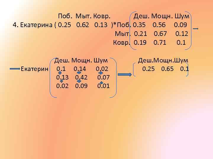 Поб. Мыт. Ковр. Деш. Мощн. Шум 4. Екатерина ( 0. 25 0. 62 0.