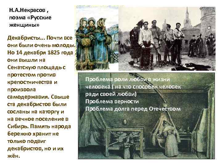 Н. А. Некрасов , поэма «Русские женщины» Декабристы. . . Почти все они были
