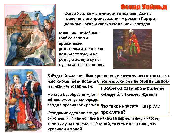 Оскар Уайльд – английский писатель. Самые известные его произведения – роман «Портрет Дориана Грея»