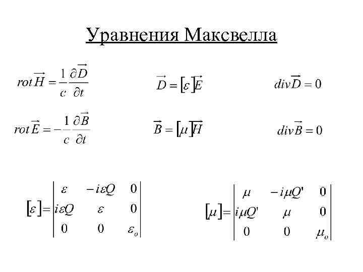 Уравнения Максвелла 