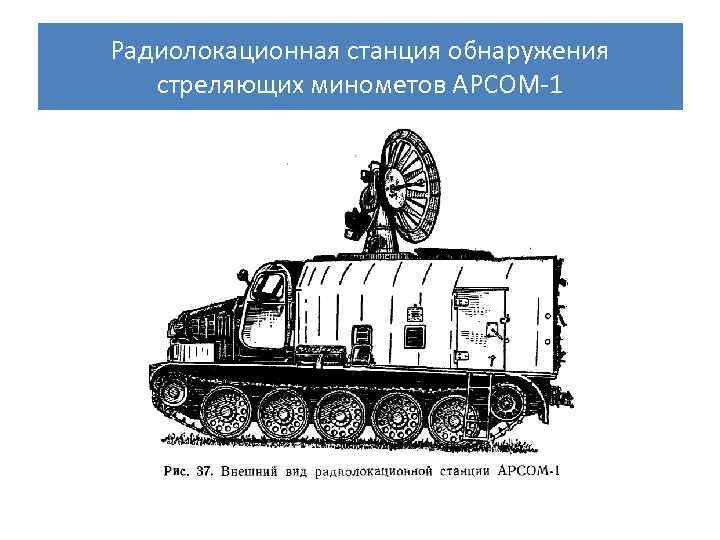 Радиолокационная станция обнаружения стреляющих минометов АРСОМ 1 