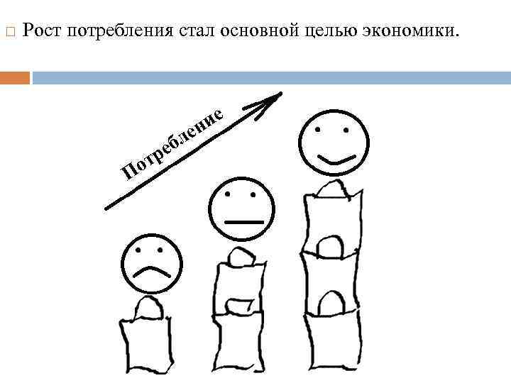  Рост потребления стал основной целью экономики. б По ре т ие ен л