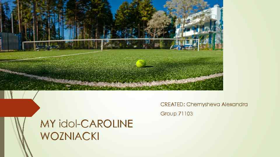 CREATED: Chernysheva Alexandra Group 71103 MY idol-CAROLINE WOZNIACKI 