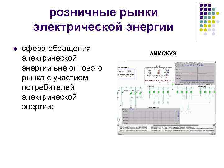 розничные рынки электрической энергии l сфера обращения электрической энергии вне оптового рынка с участием