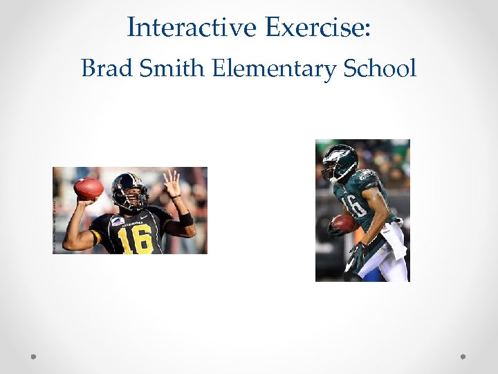 Interactive Exercise: Brad Smith Elementary School 