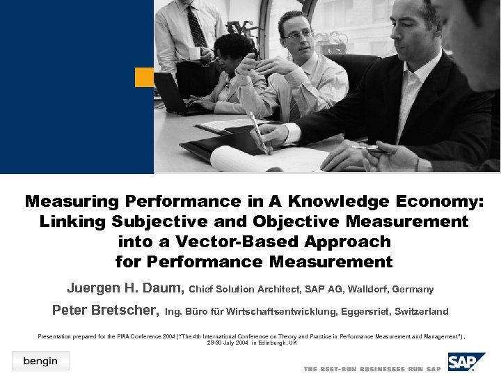 Measuring Performance in A Knowledge Economy: Linking Subjective and Objective Measurement into a Vector-Based