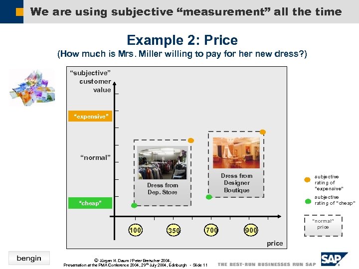 We are using subjective “measurement” all the time Example 2: Price (How much is