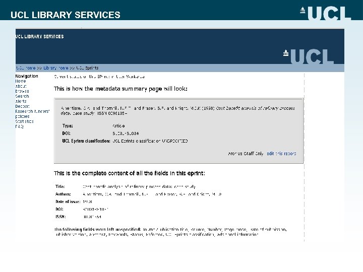 UCL LIBRARY SERVICES 