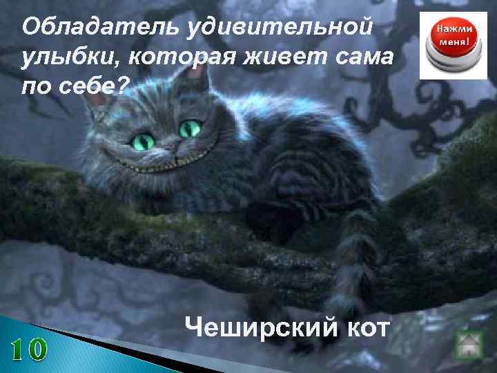 Обладатель удивительной улыбки, которая живет сама по себе? Чеширский кот 