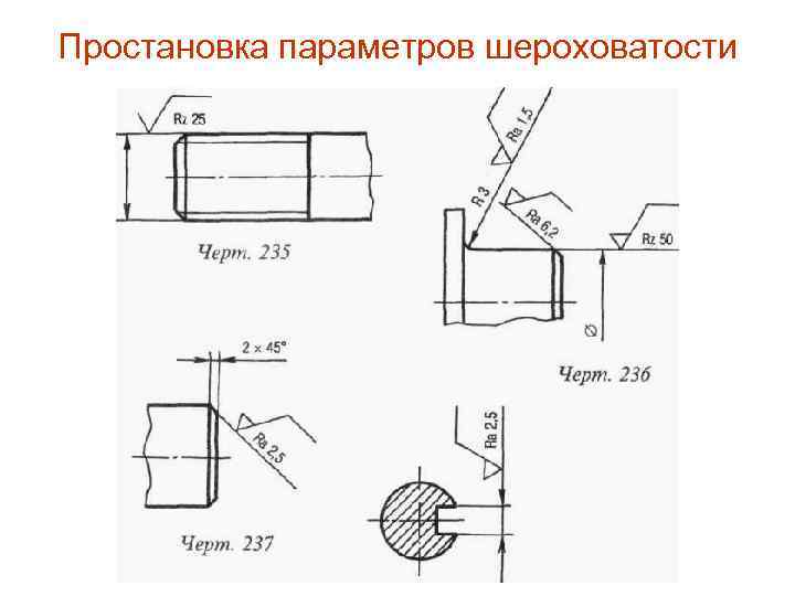 Шероховатость болта на чертеже