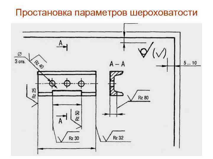 Шероховатость пружины чертеж