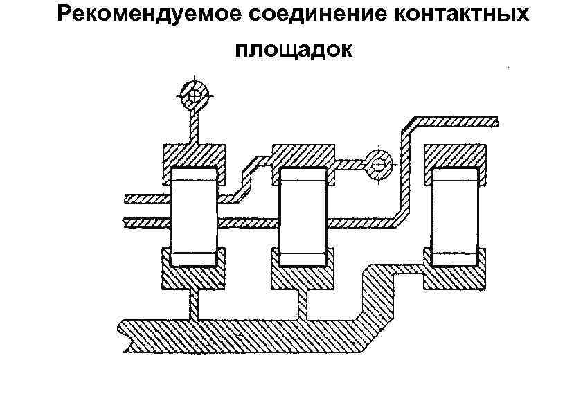 Рекомендуемое соединение контактных площадок 