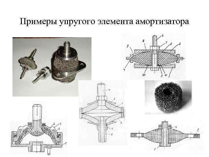 Примеры упругого элемента амортизатора 