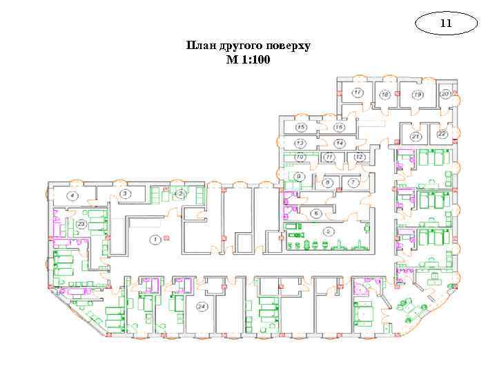 11 План другого поверху М 1: 100 