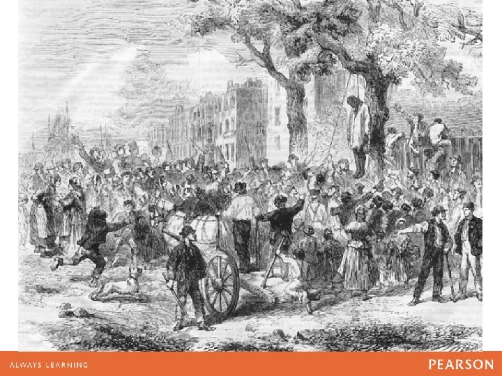 A black man is lynched during the New York City Draft Riots in July