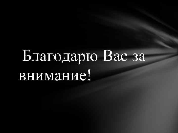 Благодарю Вас за внимание! 