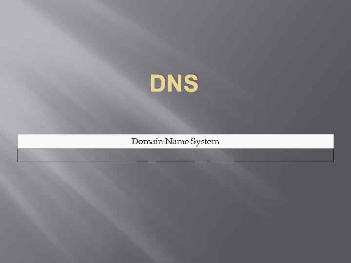 DNS Domain Name System 