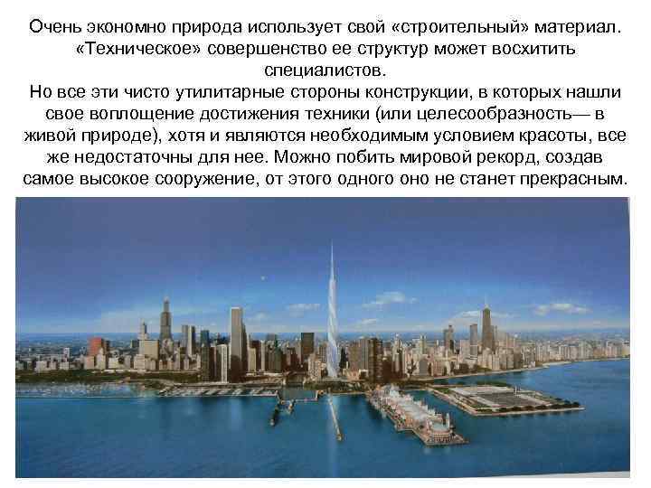 Очень экономно природа использует свой «строительный» материал. «Техническое» совершенство ее структур может восхитить специалистов.