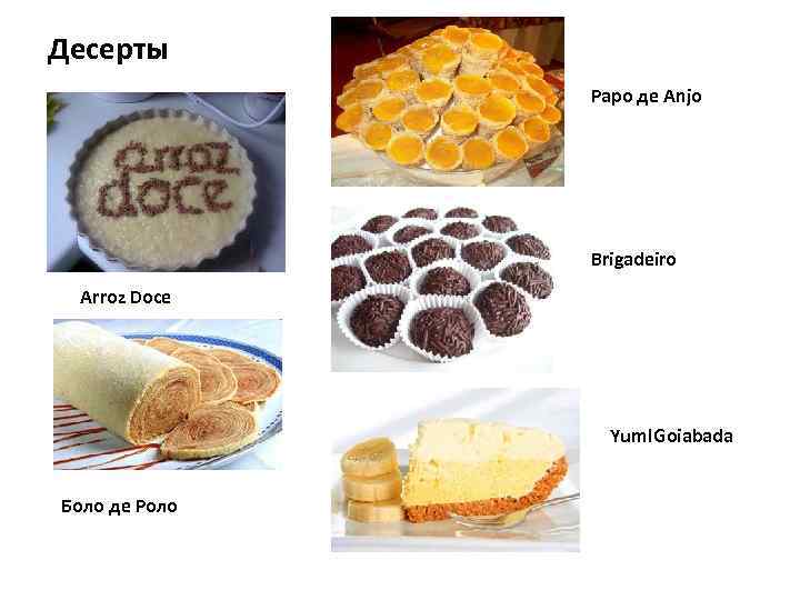 Десерты Papo де Anjo Brigadeiro Arroz Doce Yum!Goiabada Боло де Роло 