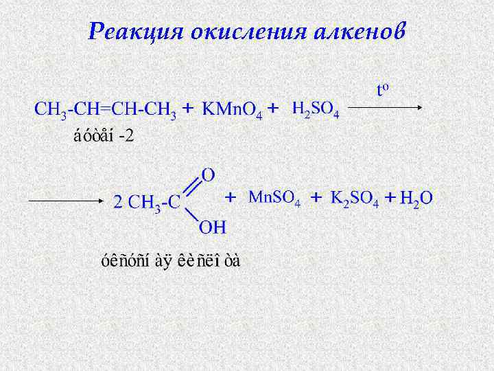 Окисление алкенов схема