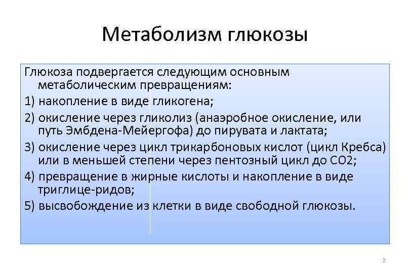 Обмен веществ и диабет