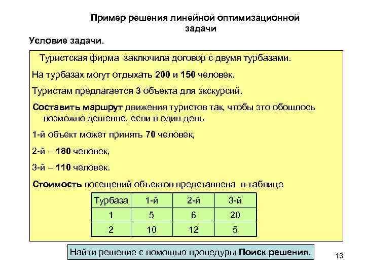 Расчет решения. Линейные методы решения оптимизационных задач. Примеры решения оптимизационных задач. Решение линейной оптимизационной задачи в excel. Решение задач с помощью надстройки.