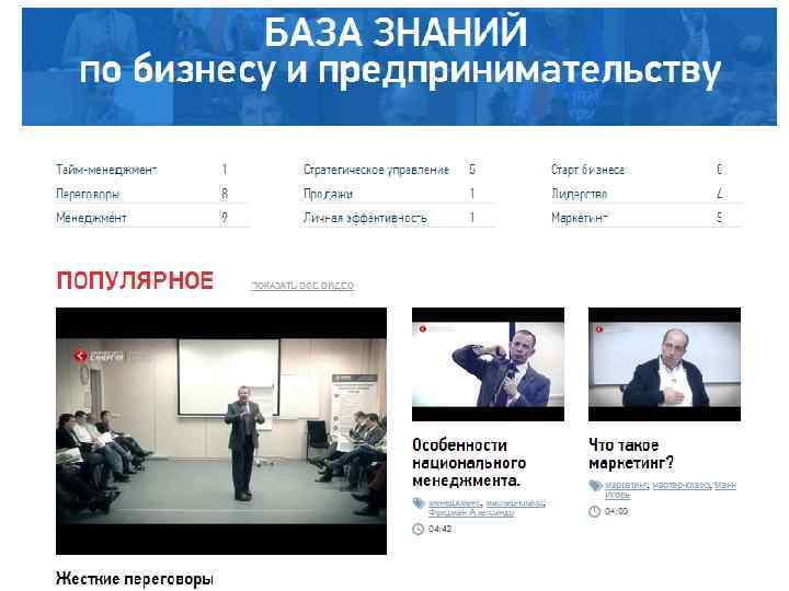 Отраслевые «базы знаний» на рынке бизнес-образования 