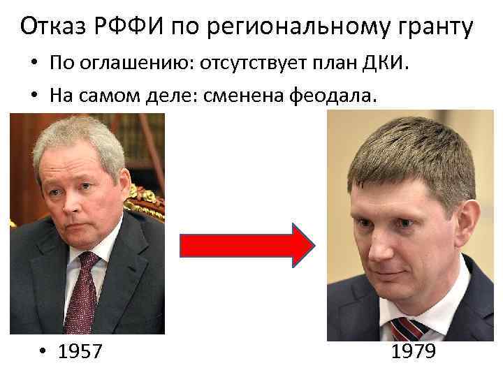 Отказ РФФИ по региональному гранту • По оглашению: отсутствует план ДКИ. • На самом