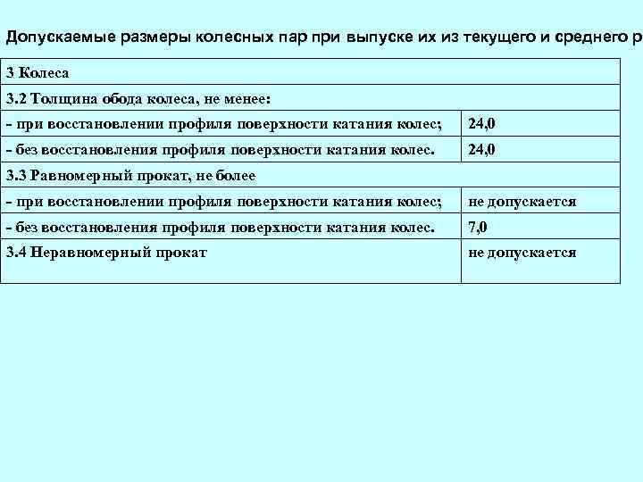 При каком параметре толщины обода колесных пар