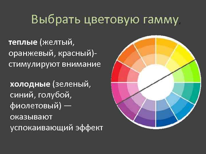 Цветовая гамма в презентации