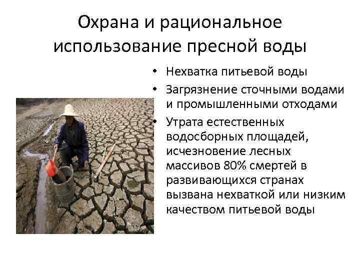 Нехватка пресной воды экологическая проблема презентация