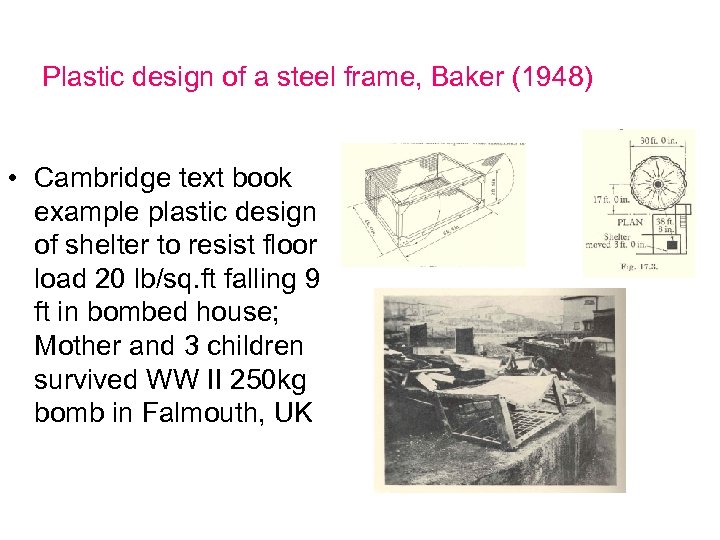 Plastic design of a steel frame, Baker (1948) • Cambridge text book example plastic