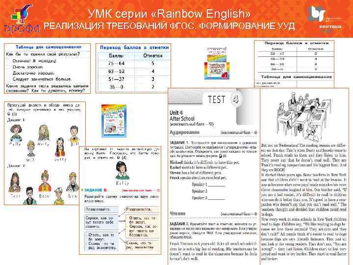 УМК серии «Rainbow English» РЕАЛИЗАЦИЯ ТРЕБОВАНИЙ ФГОС. ФОРМИРОВАНИЕ УУД 