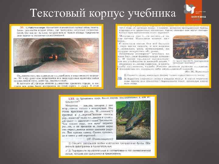 Текстовый корпус учебника 