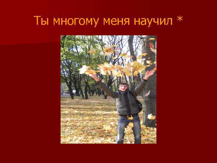 Ты многому меня научил * 