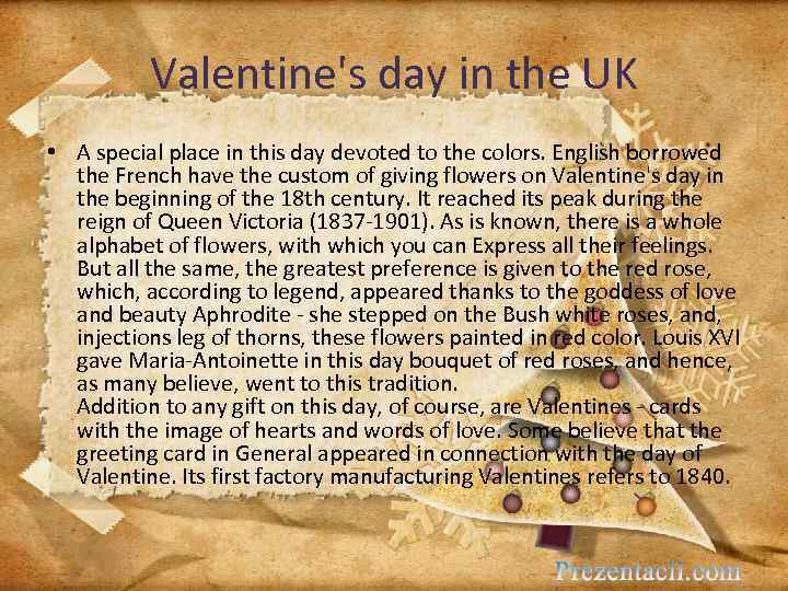 Valentine's day in the UK • A special place in this day devoted to