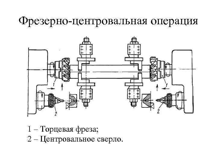 Фрезерно центровальная операция чертеж