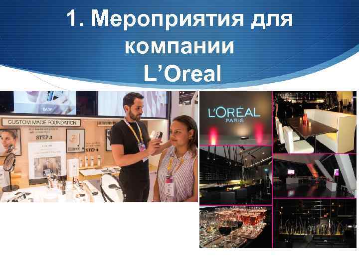 1. Мероприятия для компании L’Oreal 