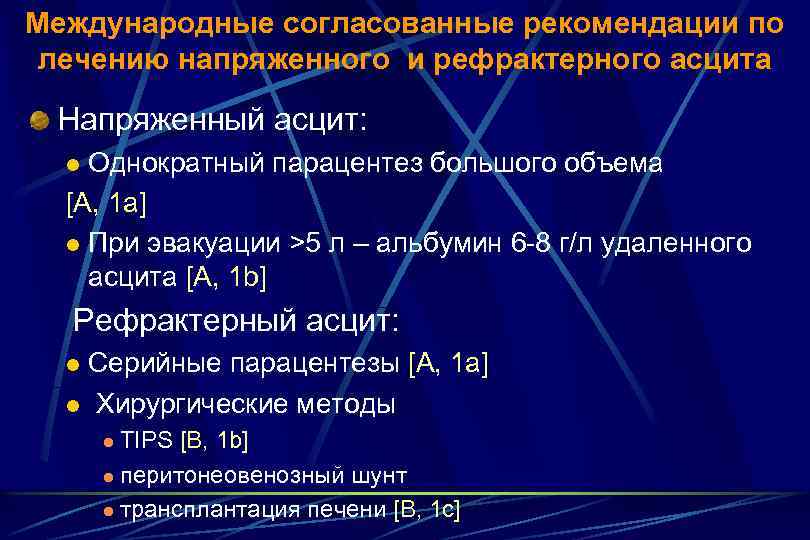 Количество асцита