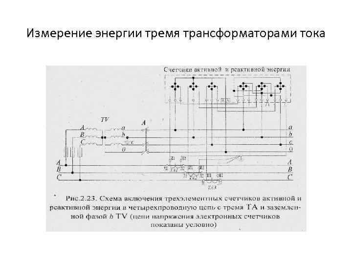 Измерение энергии тремя трансформаторами тока 