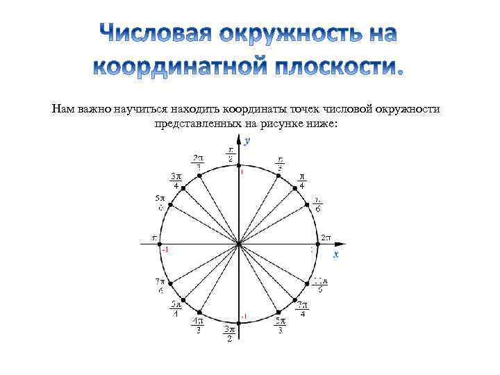 Координаты круга. 1. Числовая окружность на координатной плоскости.. Точки на числовой окружности тригонометрия. Числовая окружность на координатной плоскости 10 класс. Числовая окружность на координатной плоскости 10.