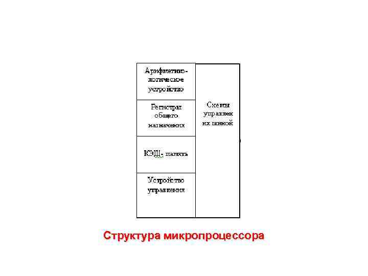 Структура микропроцессора 